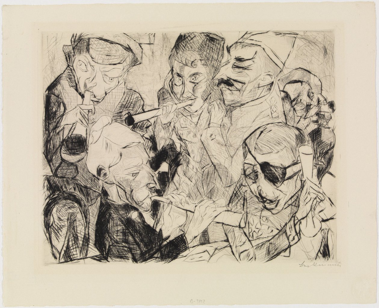 Cheers to New Year 1917 by Max Beckmann