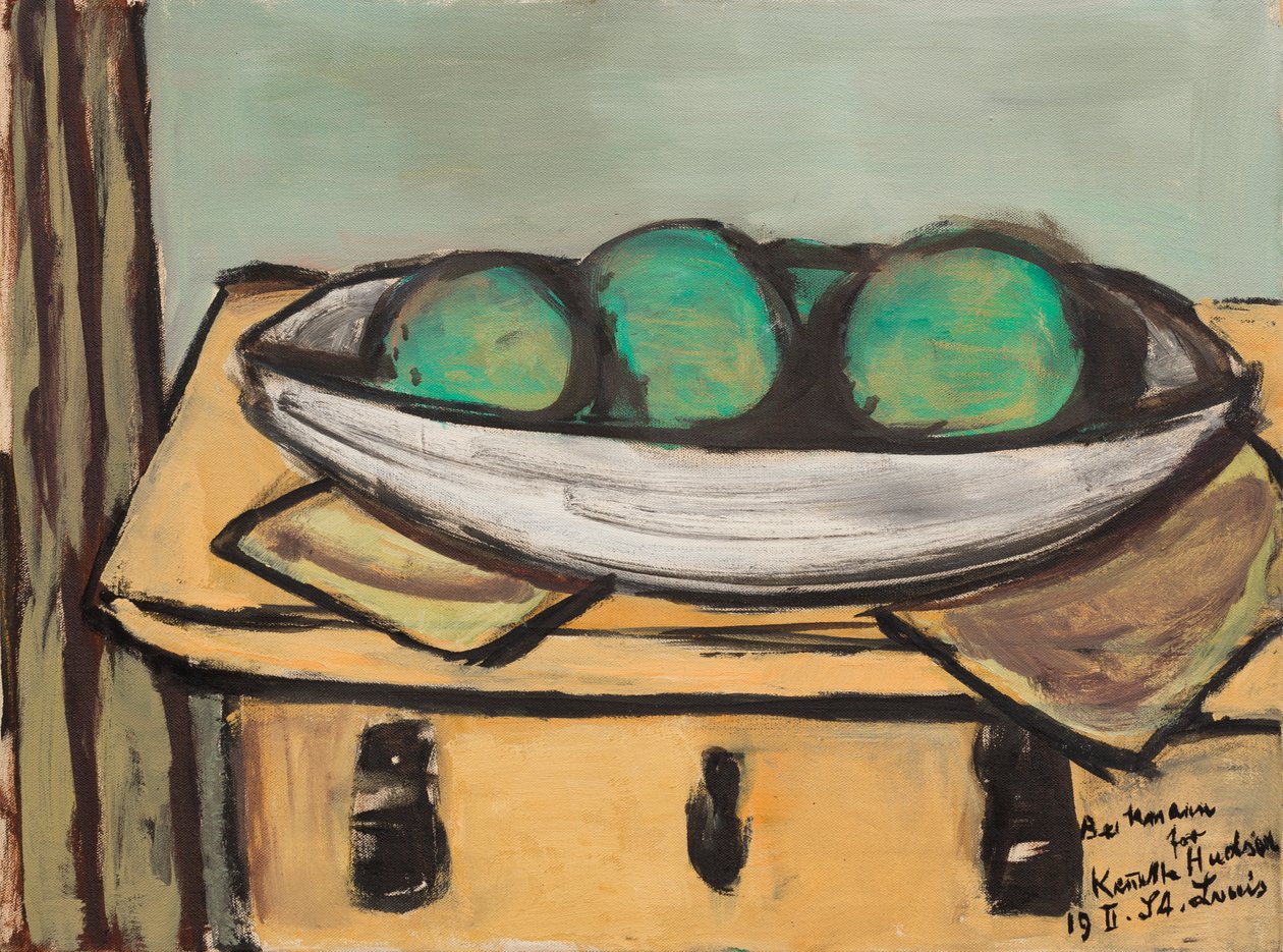 Still Life with Large Green Fruit by Max Beckmann