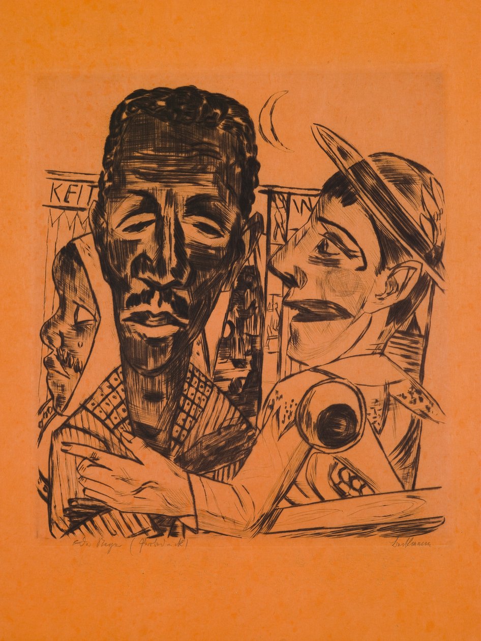 The Black Man, plate 6 of portfolio “Annual Fair” by Max Beckmann