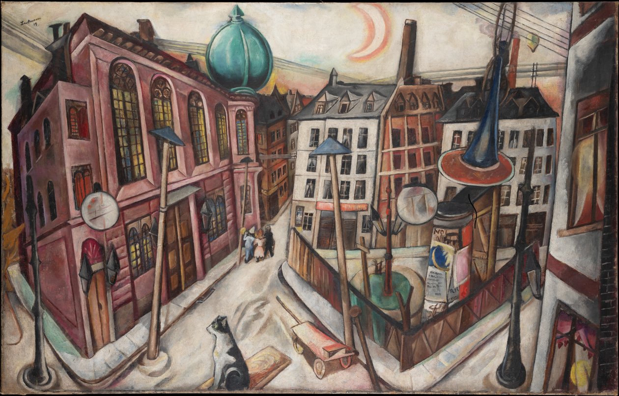 The Synagogue In Frankfurt Am Main by Max Beckmann