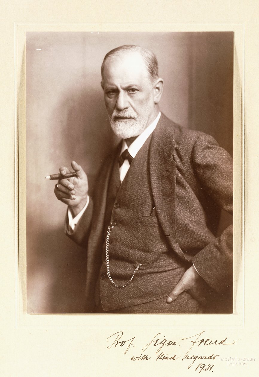 A signed photograph of Sigmund Freud, c.1921 by Max Halberstadt
