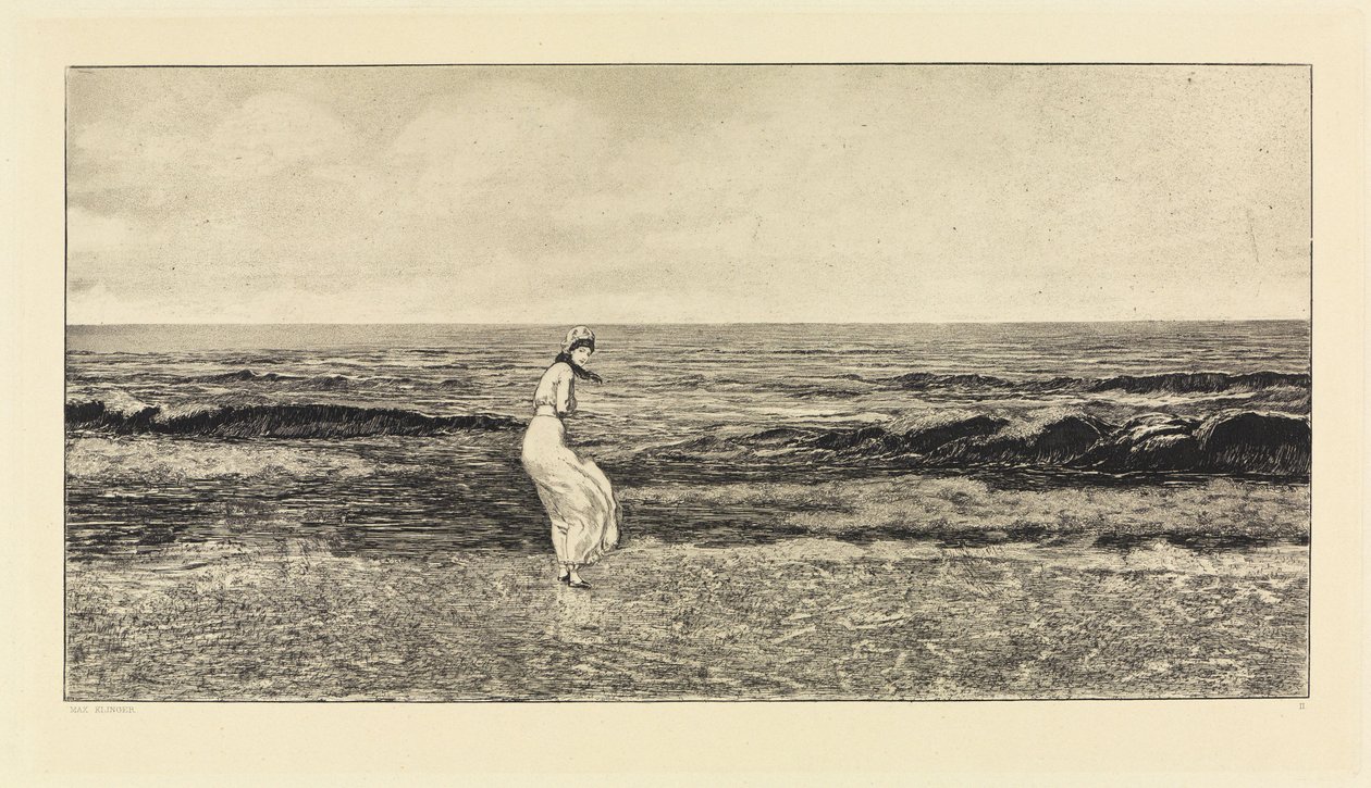 By the Sea (Intermezzi, Opus IV, Sheet 2) by Max Klinger