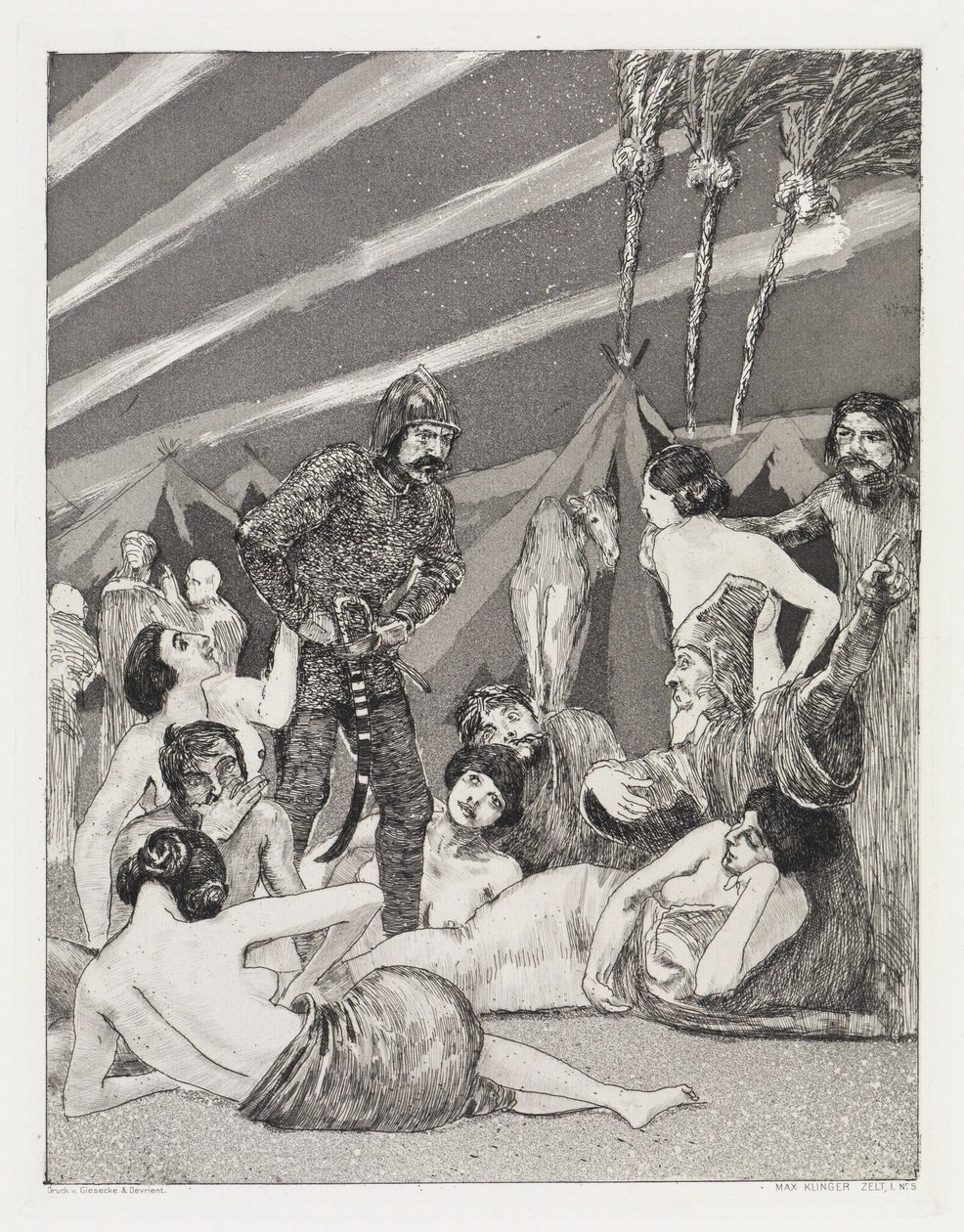 The Camp (Tent, Opus XIV, Part 1, No. 5) by Max Klinger