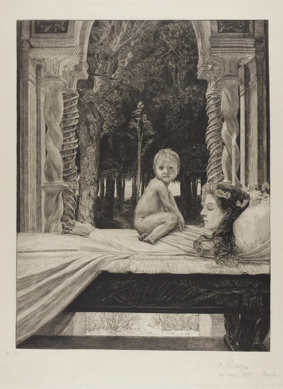 Dead Mother (plate ten from On Death, Part II) by Max Klinger