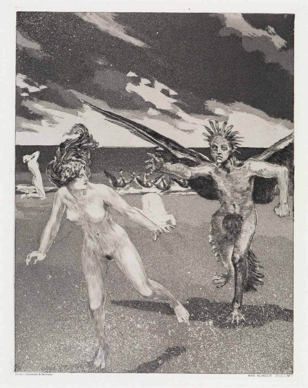 The Swan Prince (Zelt, Opus XIV, Part 1, No. 7) by Max Klinger