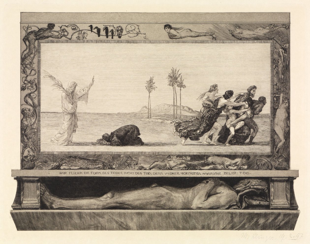 Death as Savior (From Death, First Part, Opus XI, Plate 10) by Max Klinger