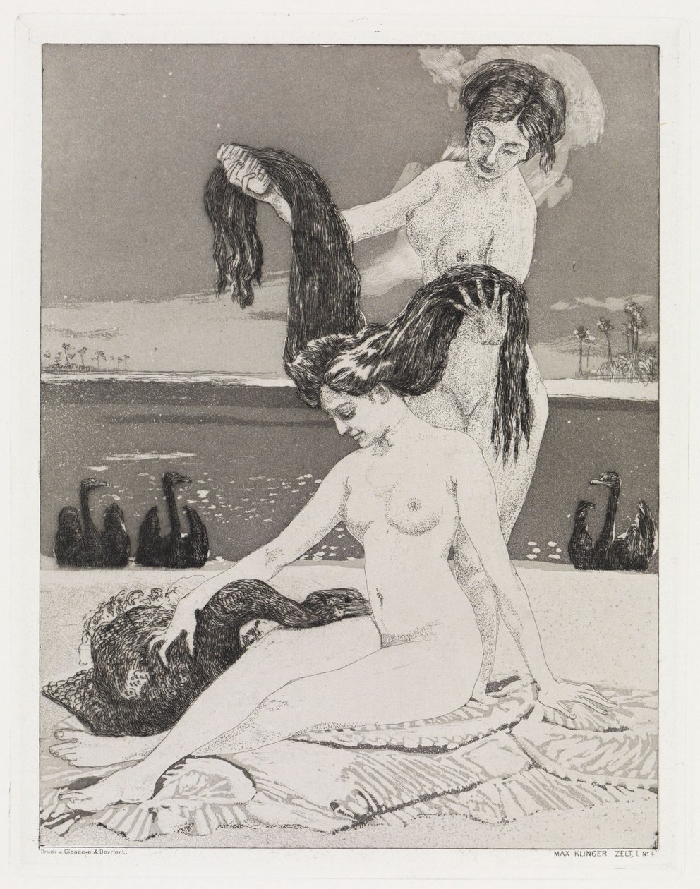 The Swans (Tent, Opus XIV, Part 1, No. 4) by Max Klinger