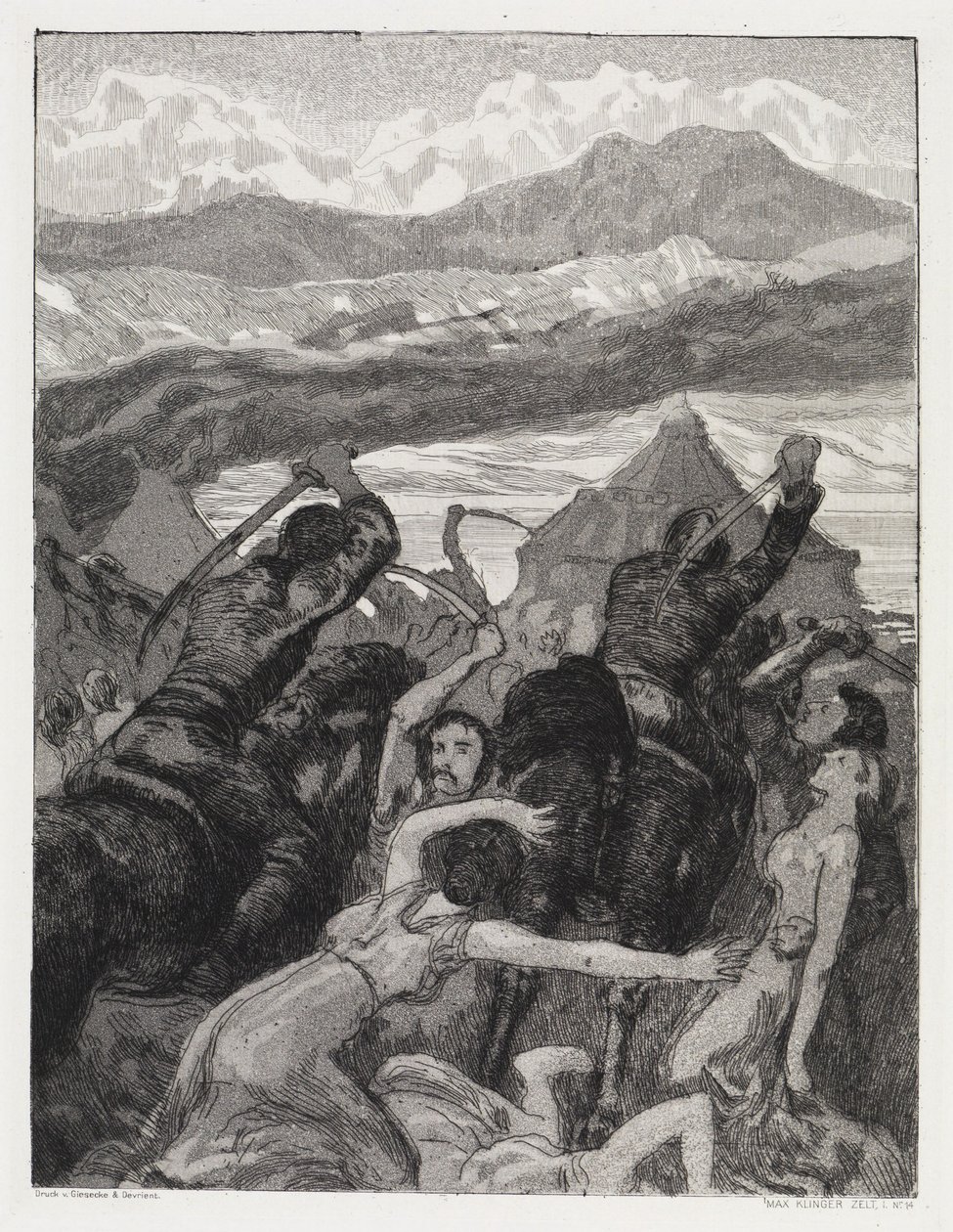 Break-in (Tent, Opus XIV, Part 1, No. 14) by Max Klinger
