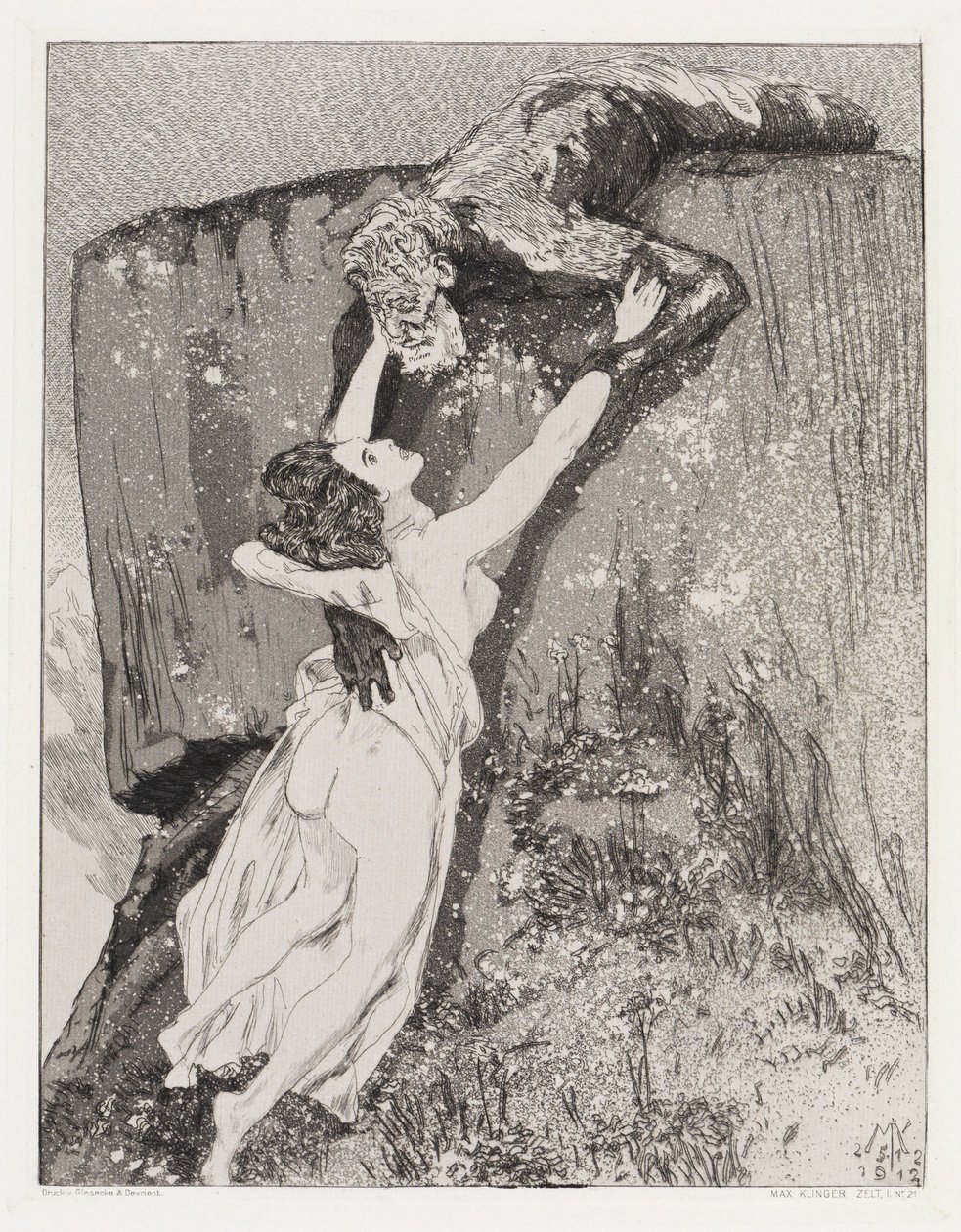 Escape (Tent, Opus XIV, Part 1, No. 21) by Max Klinger