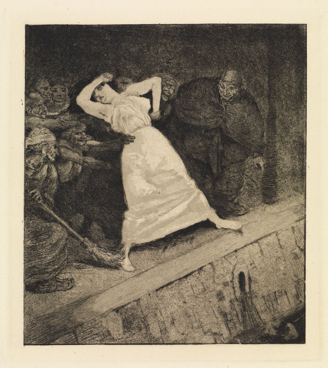 Into the Gutter! (A Life, Opus VIII, Plate 10) by Max Klinger