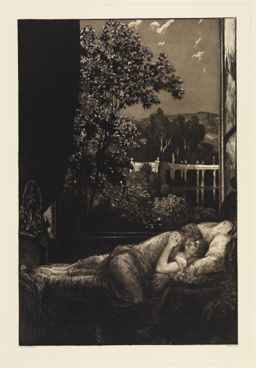Night (Happiness) (A Love, Opus X, Plate 5) by Max Klinger
