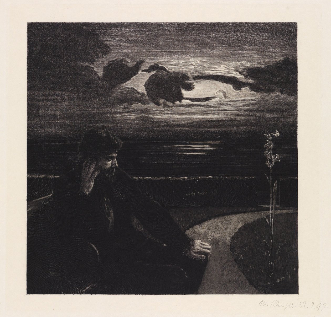 Night (From Death, First Part, Opus XI, Plate 1) by Max Klinger