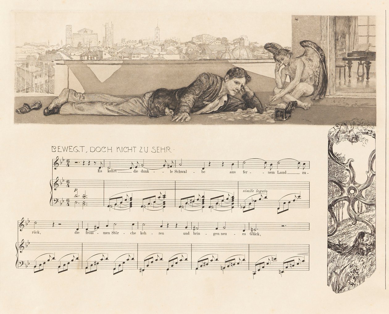 Opus XII, Brahms Phantasy, 1894 by Max Klinger