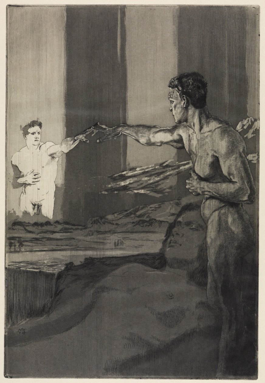Philosopher (From Death, Second Part, Opus XI, Plate 4) by Max Klinger