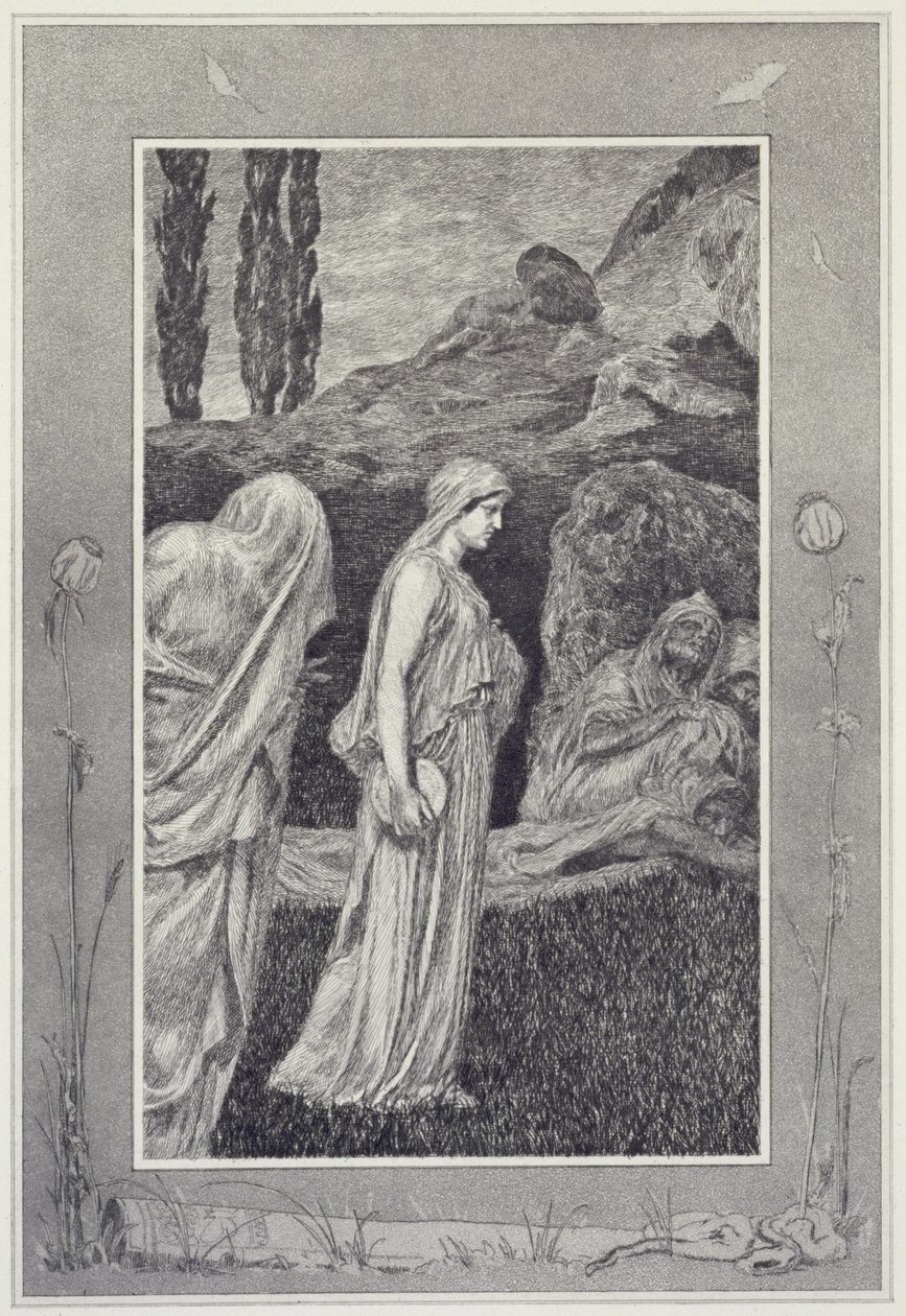Psyche in Tartarus, plate 39 from the series “Cupid and Psyche: Opus V” by Max Klinger