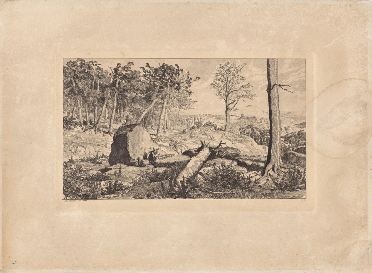 Simplicius in the Forest Wilderness (Plate X), from Intermezzi. Rad. Op. IV. 12 Compositions by Max Klinger
