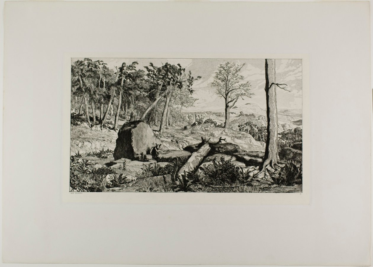 Simplicius in the Solitude of the Forest, Plate Ten from Intermezzos by Max Klinger