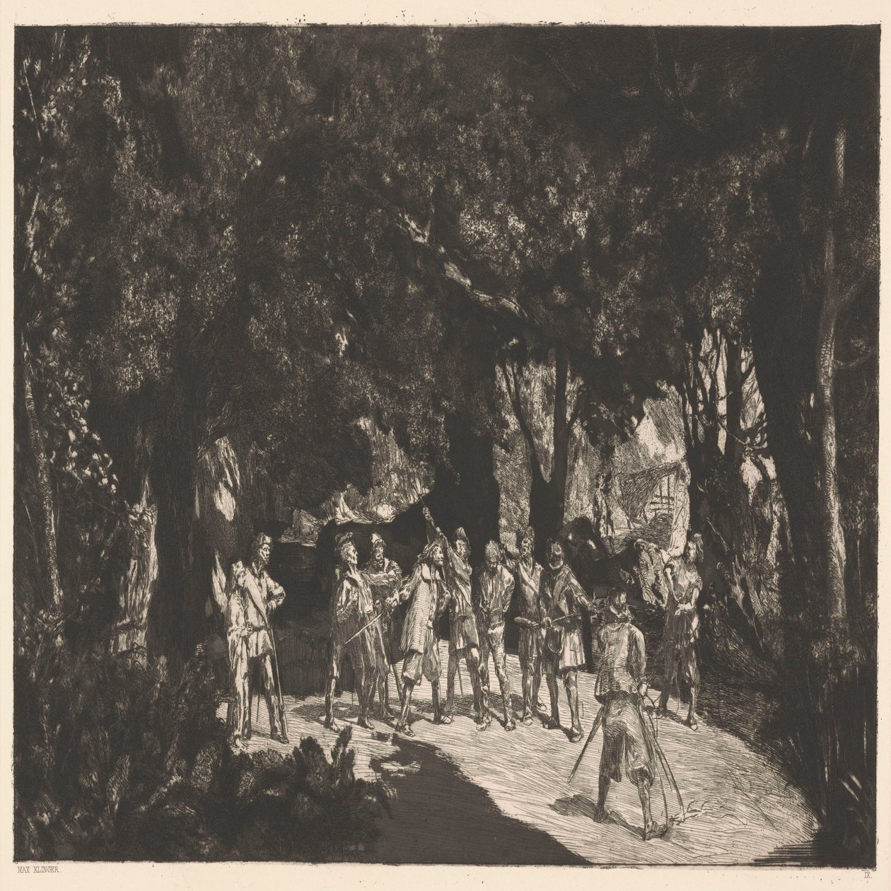 Simplicius among the Soldiers by Max Klinger