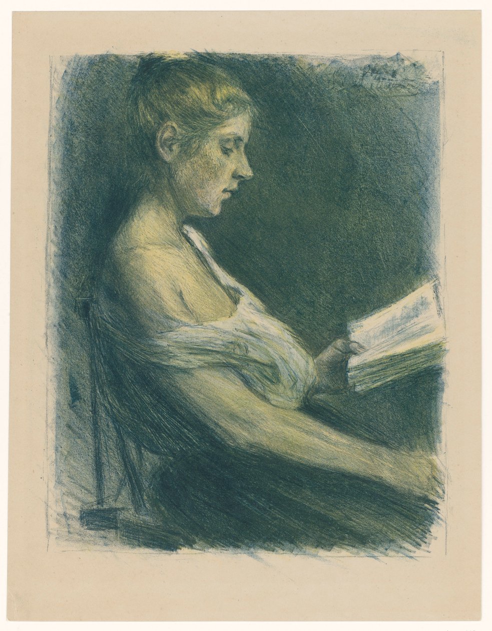 Reading Girl by Max Liebermann
