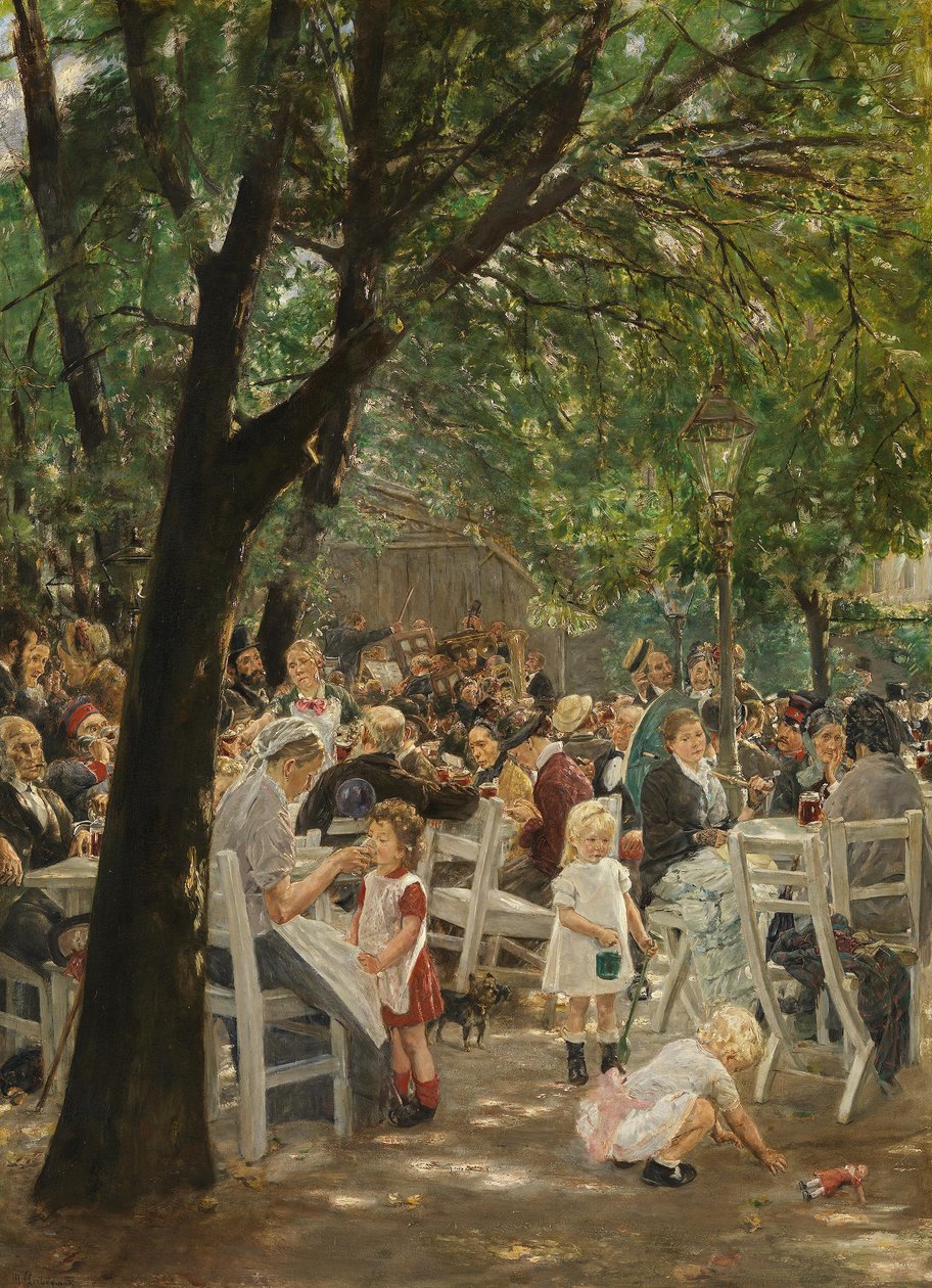 Munich Beer Garden by Max Liebermann