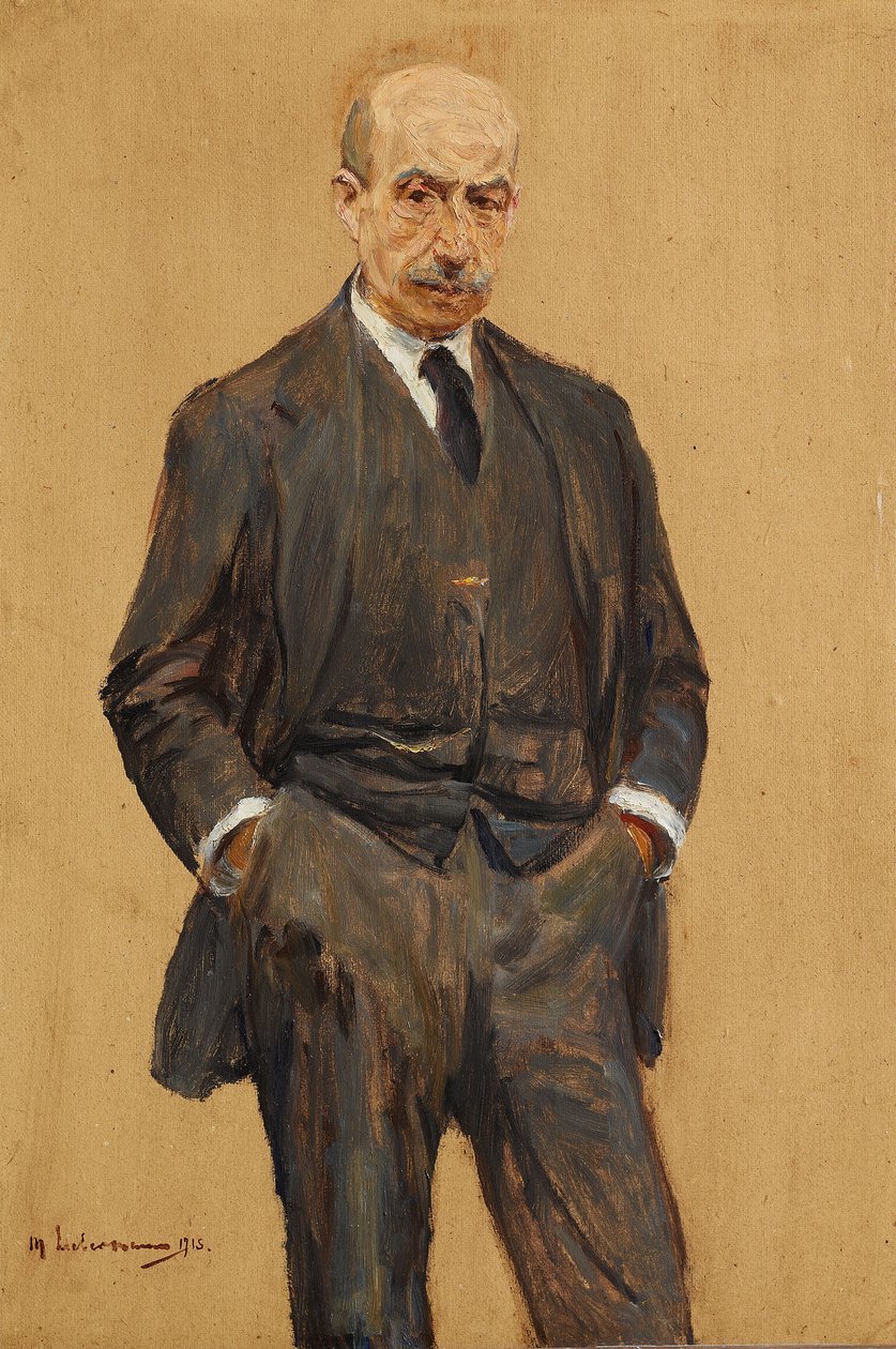 Self-Portrait, Standing in Three-Quarter Figure, Both Hands in Pockets by Max Liebermann