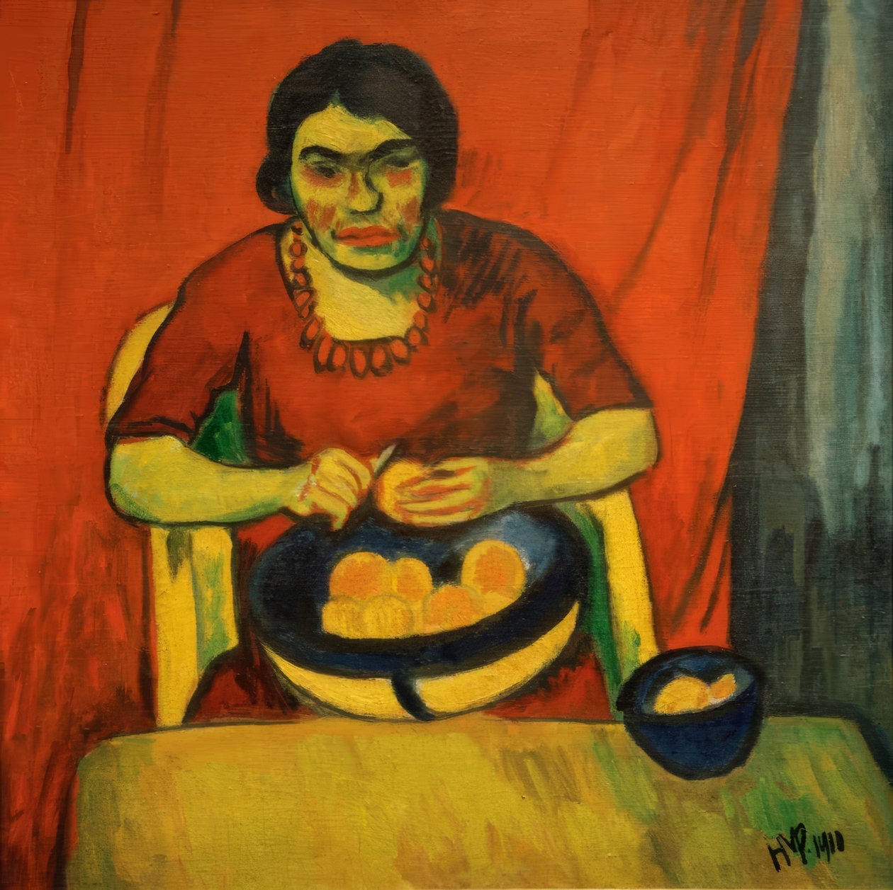 The Orange Peeler by Max Pechstein