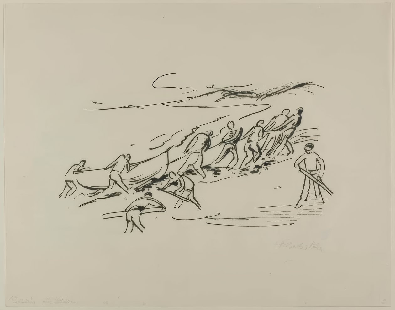 Disembarking, from Travel Pictures: Italy-South Seas by Max Pechstein