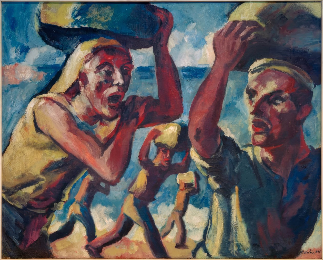Italian Stone Carriers by Max Pechstein