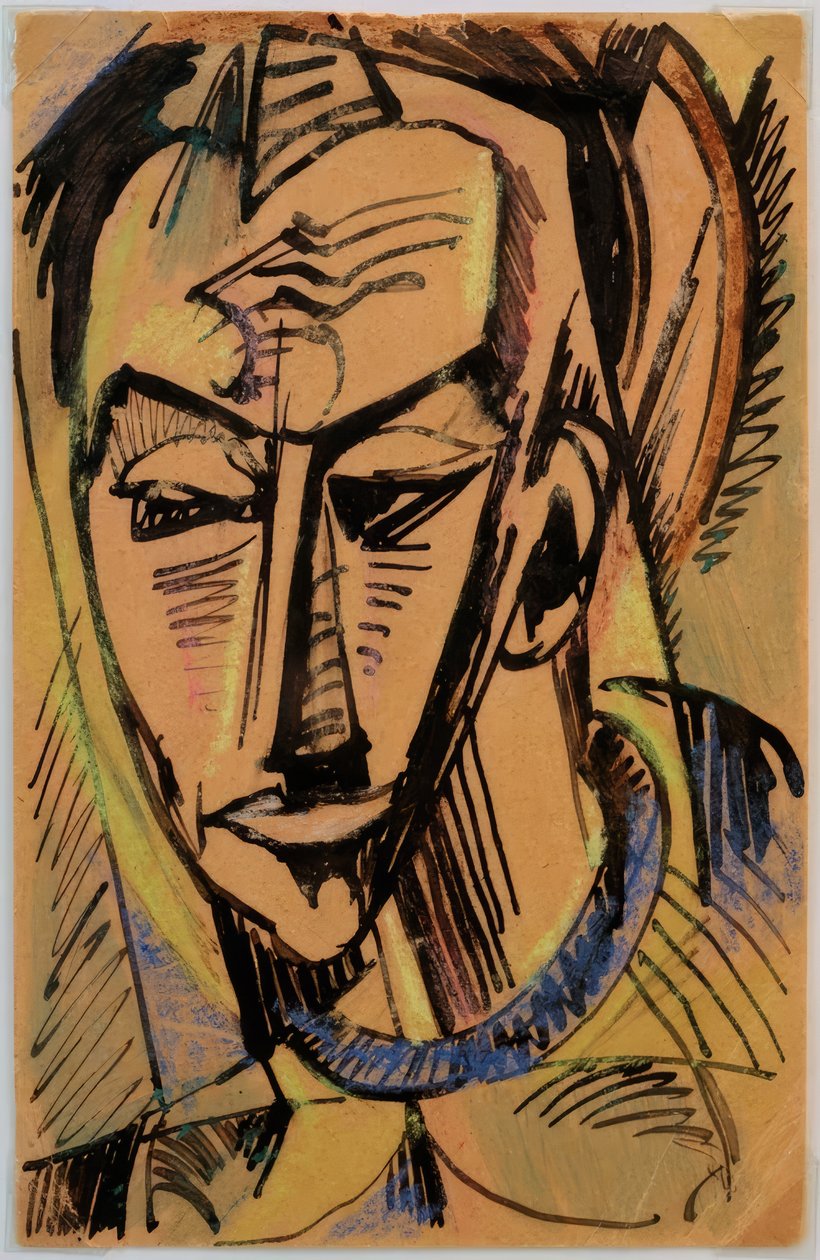 Male Head by Max Pechstein