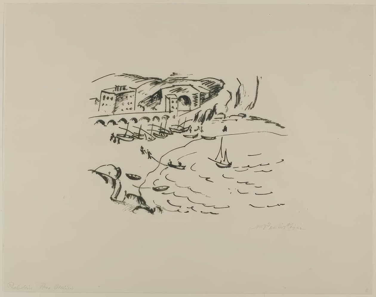 Monte Rosso Bay, from Travel Pictures: Italy-South Seas by Max Pechstein