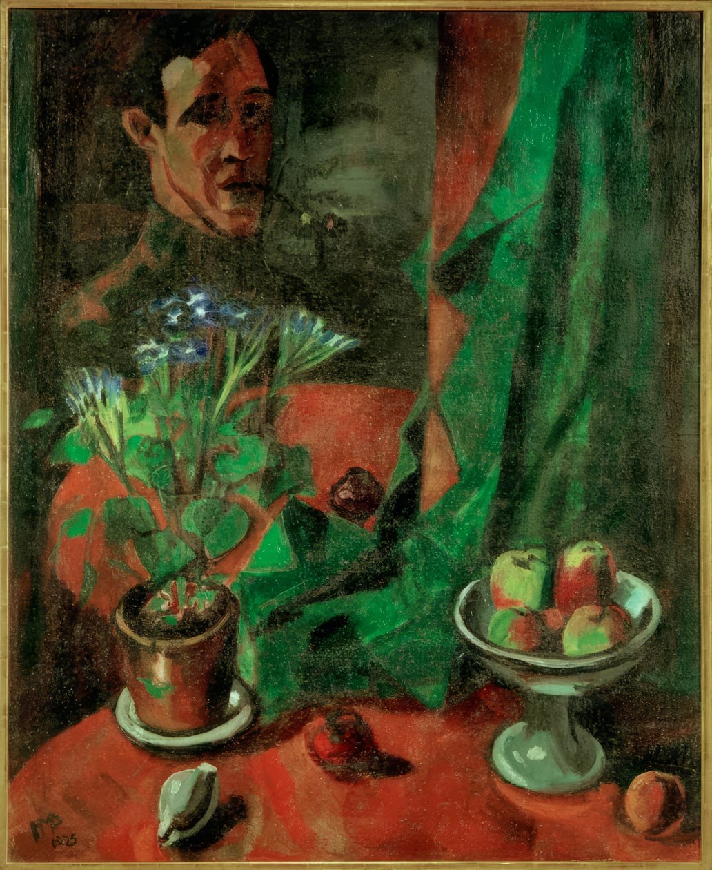 Self-Portrait with Still Life by Max Pechstein