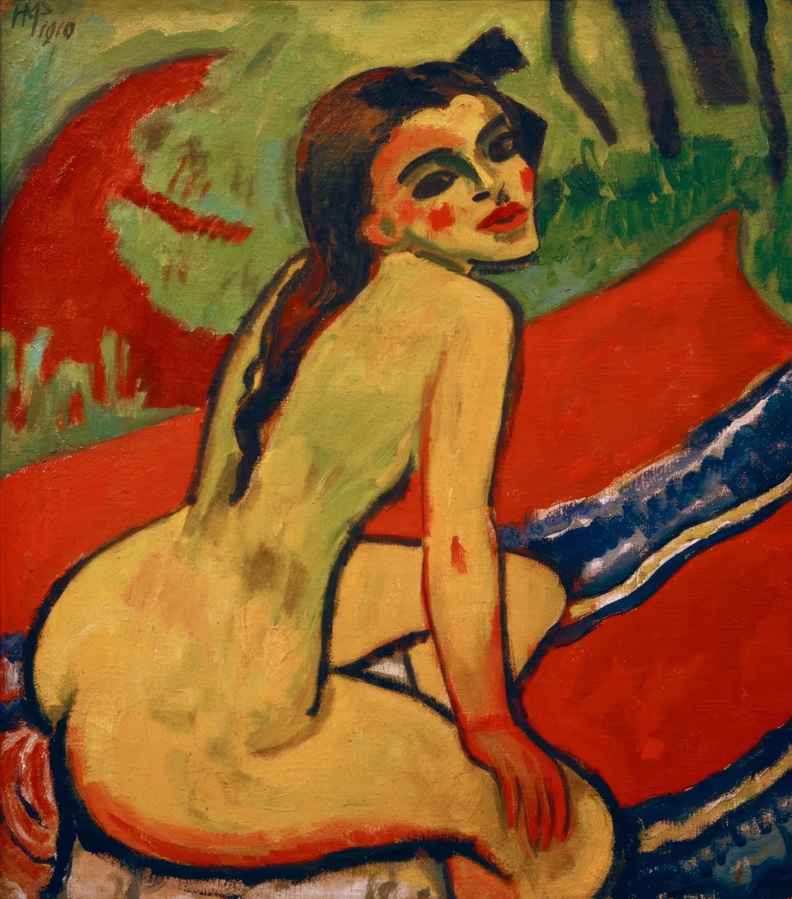Seated Female Nude/1910 by Max Pechstein