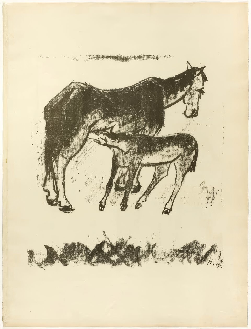Suckling Foal, from The Samland Ode by Max Pechstein