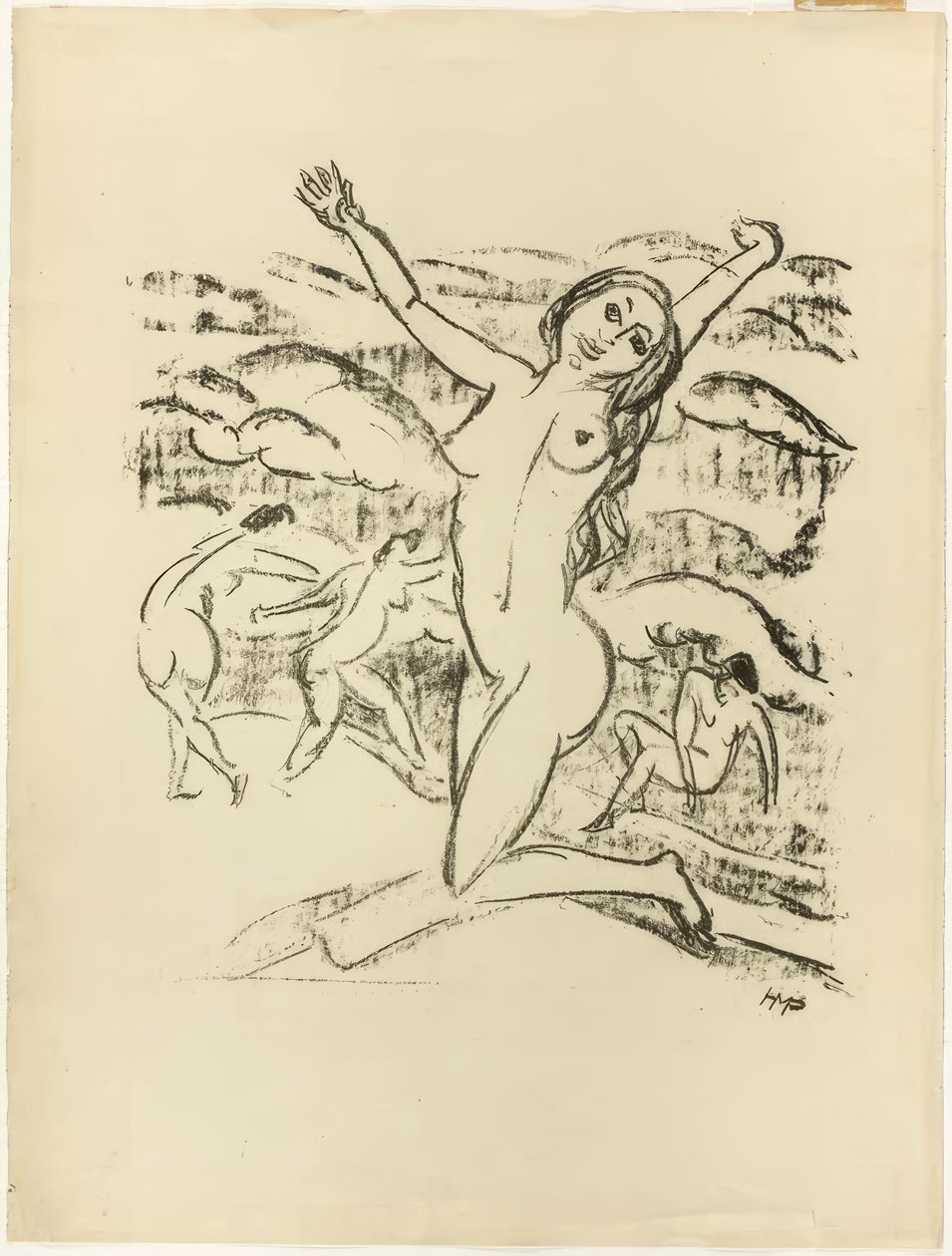 Woman Kneeling, Exultant, from The Samland Ode by Max Pechstein