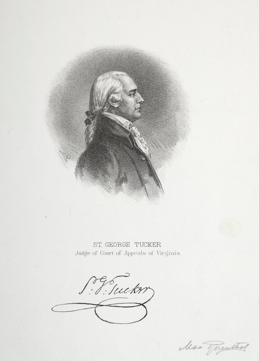 St. George Tucker, Judge of Court of Appeals of Virginia by Max Rosenthal