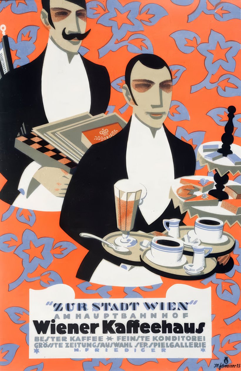 Coffee House, To the City of Vienna by Max Schwarzer