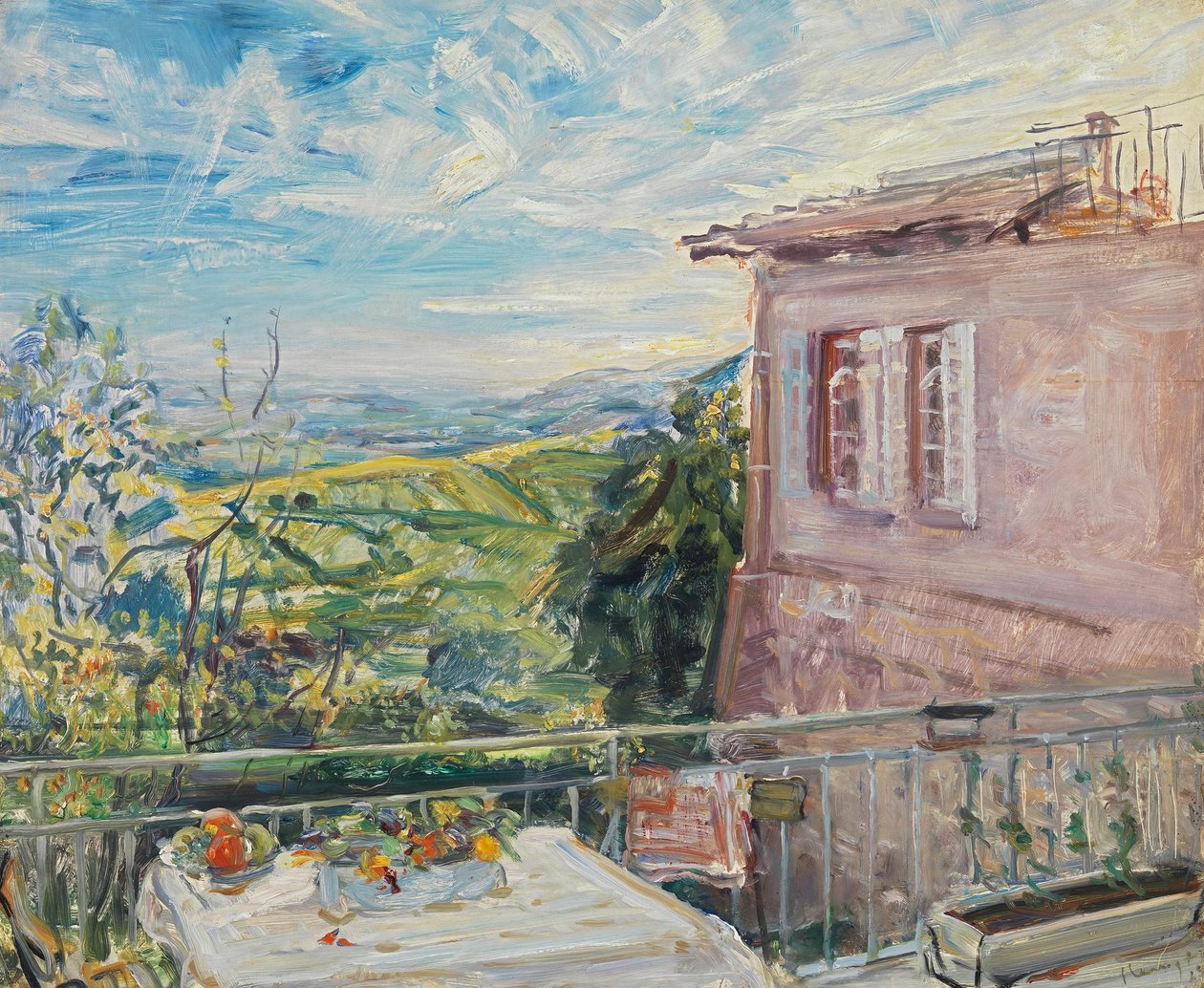 Terrace in Neukastel by Max Slevogt