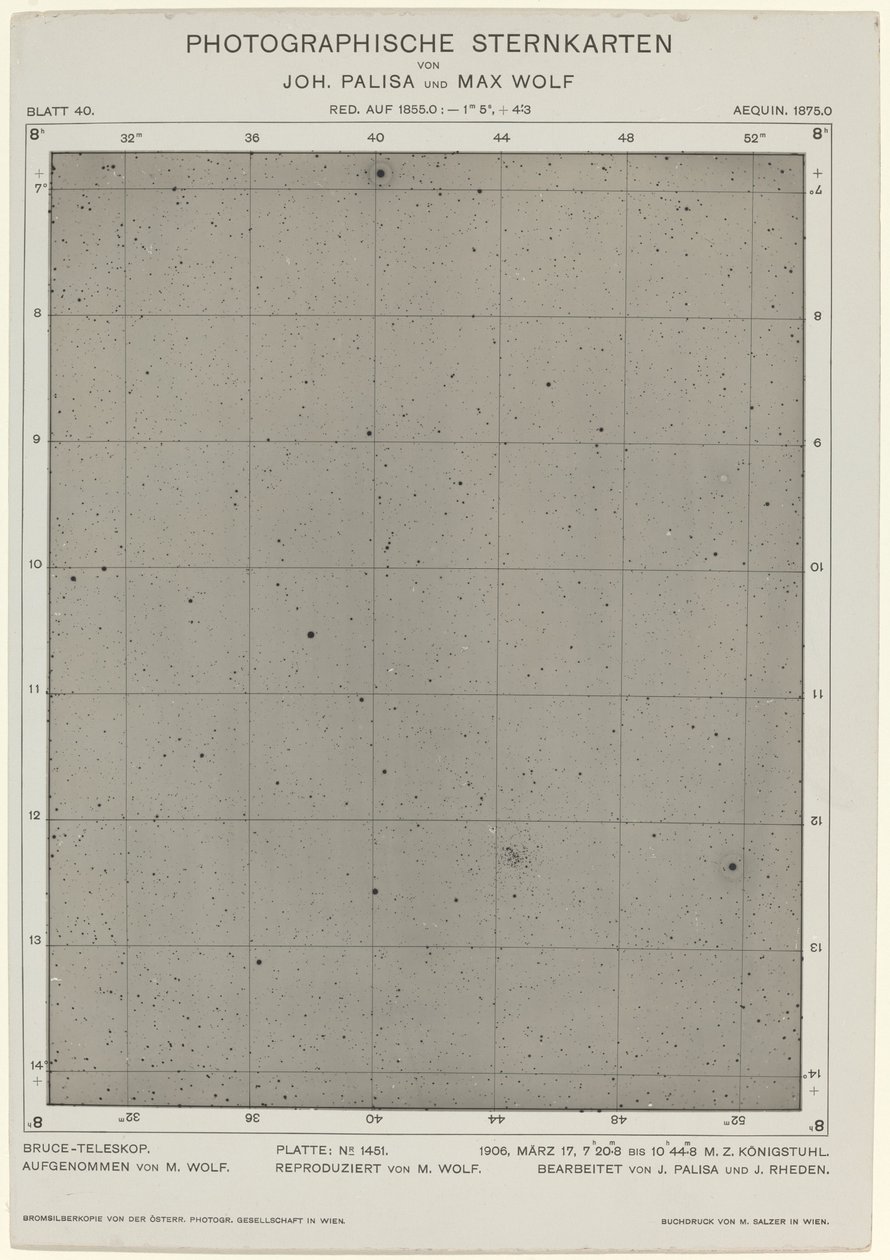 Photographic Star Charts (March 17, 1906) by Max Wolf and Joh. Palisa