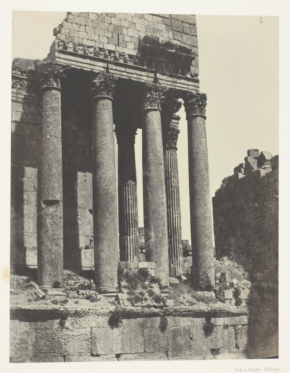 Baalbeck (Heliopolis), Temple of Jupiter, View from the Southeast Angle; Syria by Maxime Du Camp