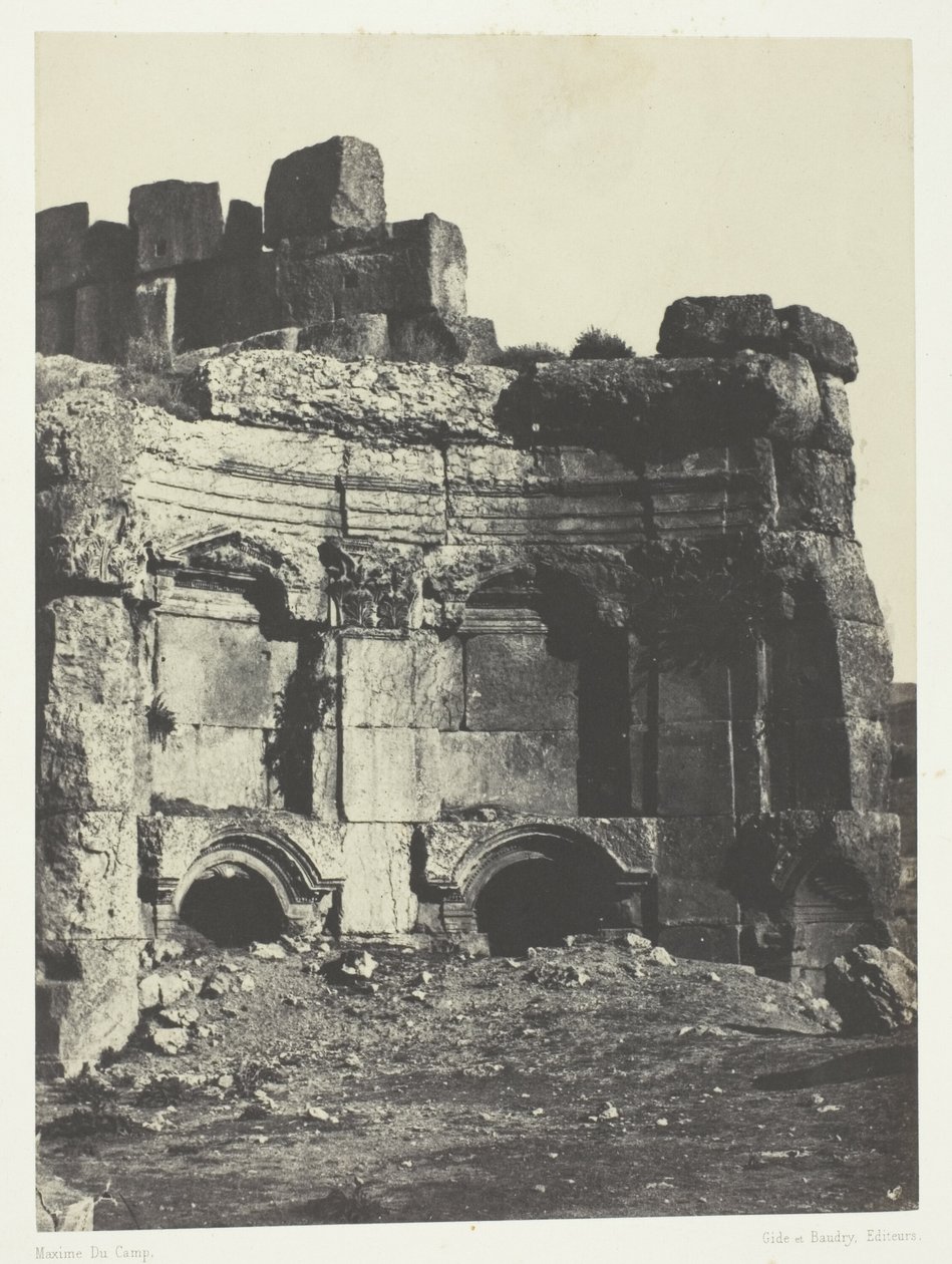 Baalbeck (Heliopolis), Hemicycle of the Enclosure of the Temples of the Sun and Jupiter; Syria by Maxime Du Camp