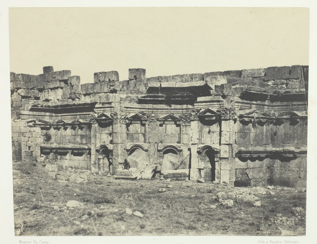 Baalbeck, Interior of the Temples of the Sun and Jupiter, Syria by Maxime Du Camp