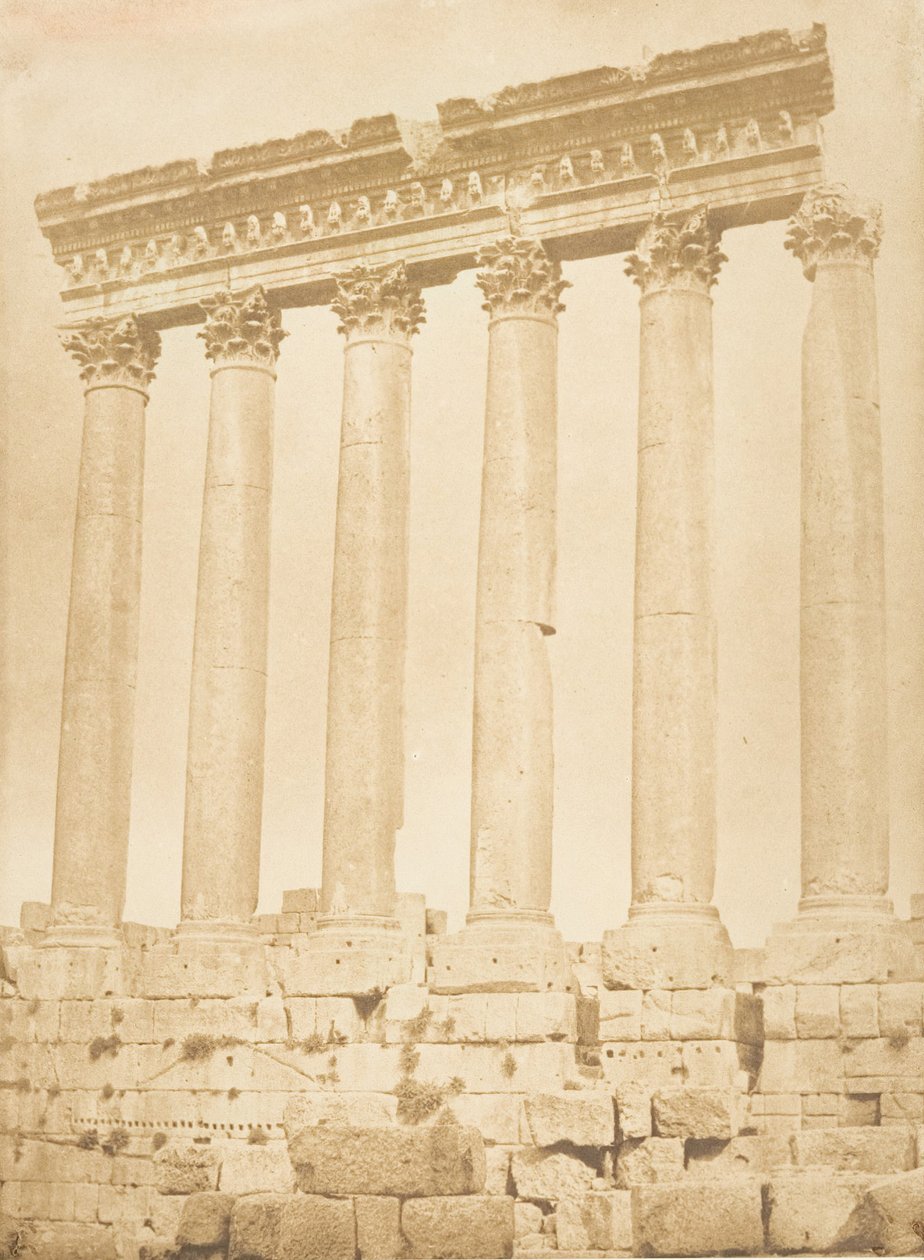 Colonnade of the Temple of the Sun, Baalbek Heliopolis by Maxime Du Camp