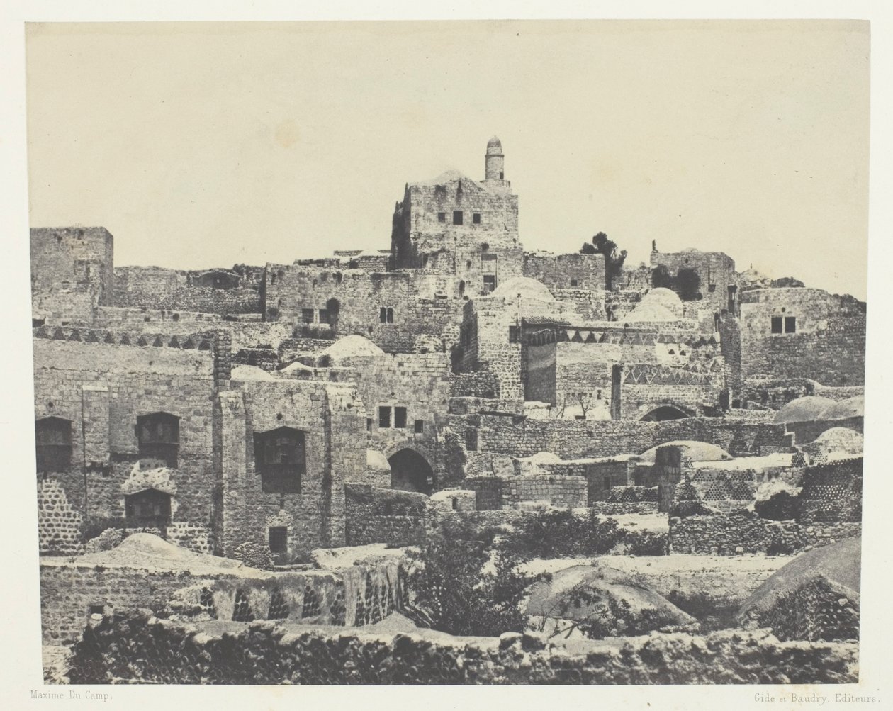 Jerusalem, Western Quarter; Palestine by Maxime Du Camp