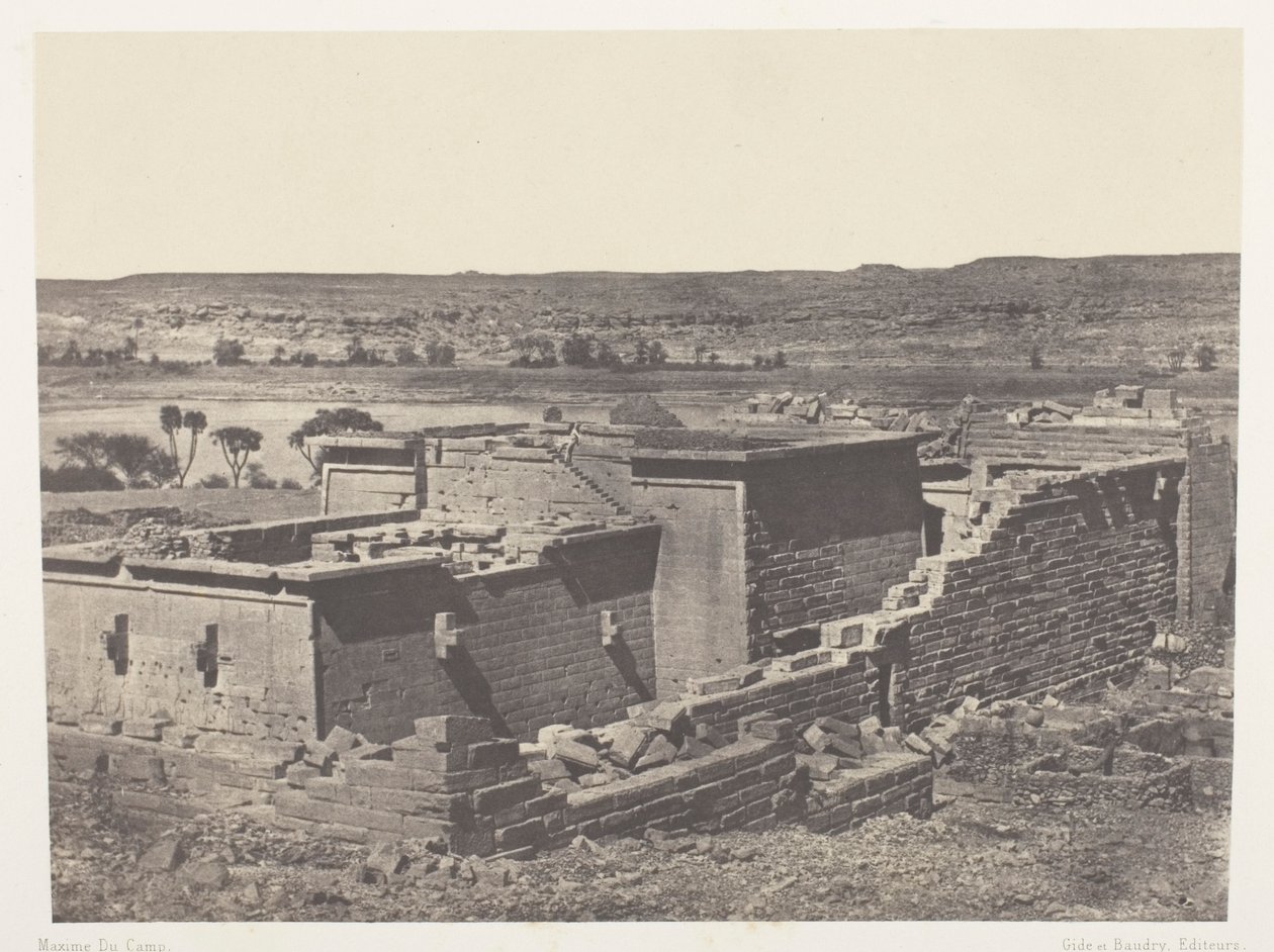 Kalabscheh, General View of the Temple of Kalabscheh (Talmis); Nubia by Maxime Du Camp