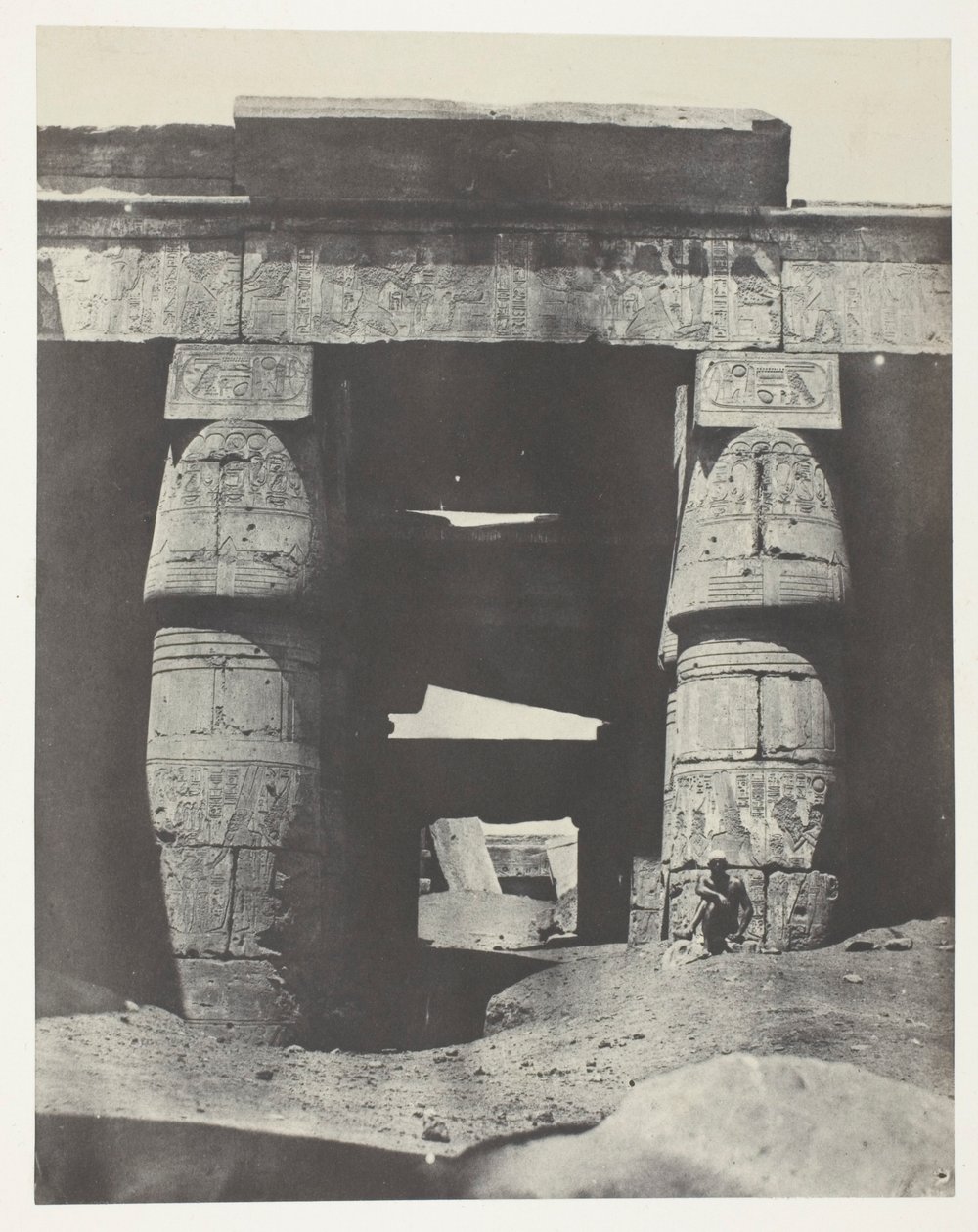 Karnak, Portico of the Temple of Khons; Thebes by Maxime Du Camp
