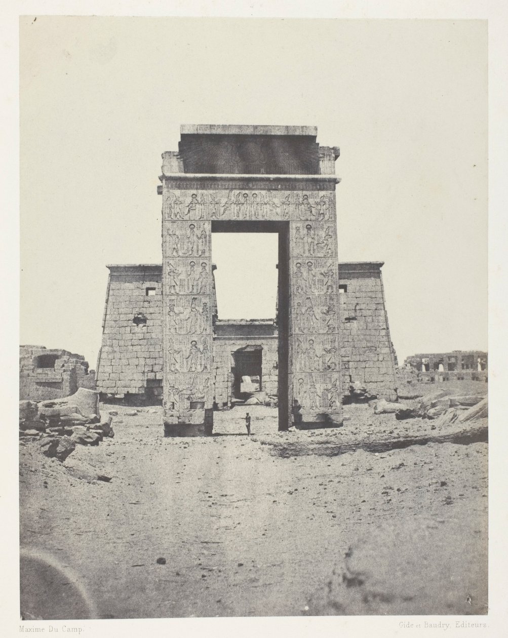 Karnak, Propylon of the Temple of Khons; Thebes by Maxime Du Camp