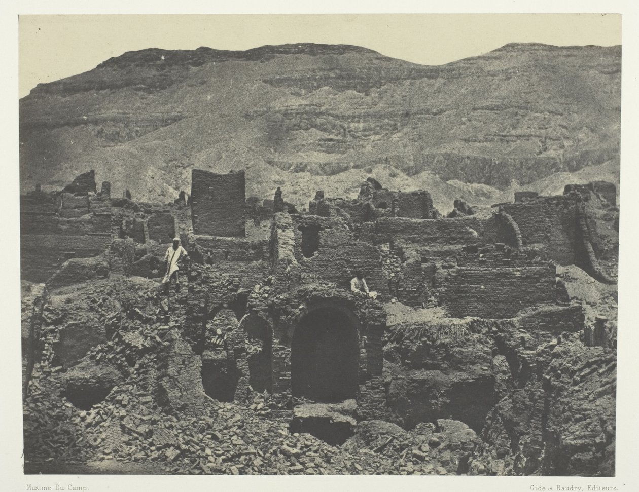 Medinet-Habou, Ruins of the City of Papa; Thebes by Maxime Du Camp