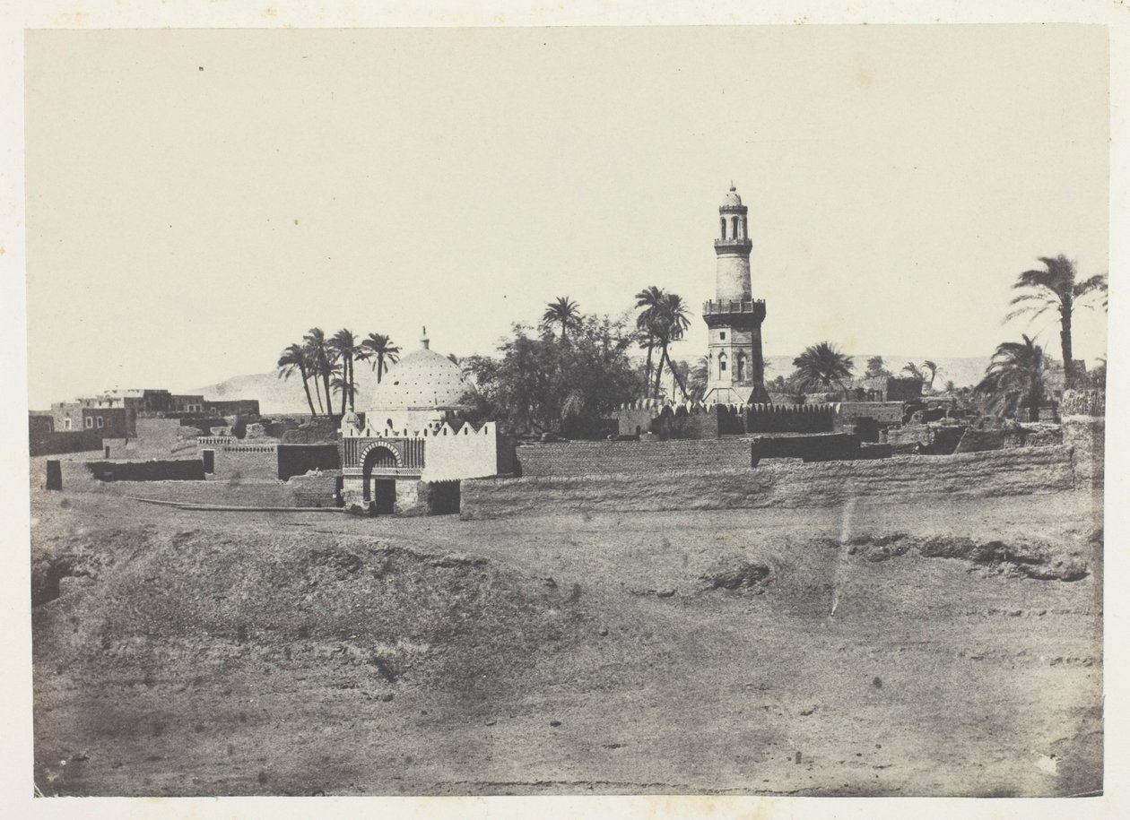 Mosque of El-Arif and Tomb of Mourad-Bey, Upper Egypt, plate 13 from the album "Egypt, Nubia, Palestine and Syria" (1852) by Maxime Du Camp