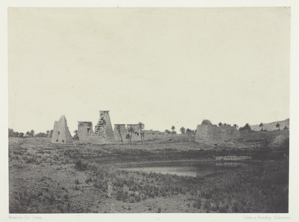 Palace of Karnak, Southern Propylaea; Thebes by Maxime Du Camp