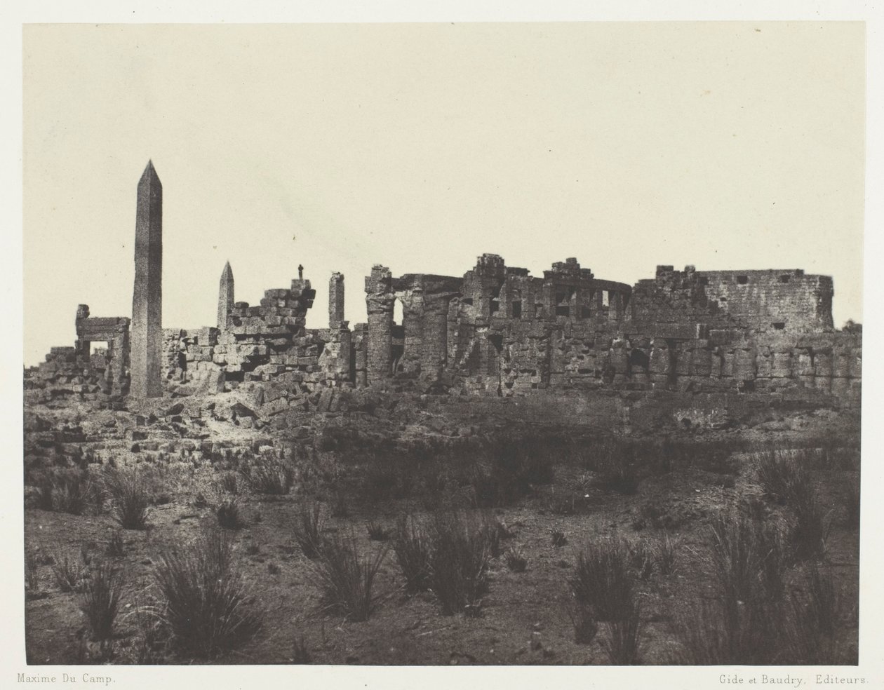 Palace of Karnak, General View of the Ruins, Taken from the North; Thebes by Maxime Du Camp